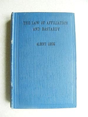The Law of Affiliation And Bastardy. Lushington. Fifth Edition.