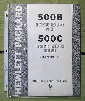 Seller image for 500B Electronic Frequency Meter. 500C Electronic Tachometer Indicator. for sale by Monkey House Books