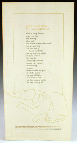 Seller image for Poem for Nonny for sale by Bromer Booksellers, Inc., ABAA