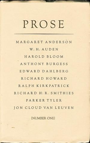 Seller image for PROSE [Number One], 1970. for sale by Bookfever, IOBA  (Volk & Iiams)