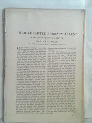 Bild des Verkufers fr Hard-Hearted Barbary Allen: A Kentucky Mountain Sketch zum Verkauf von Legacy Books II