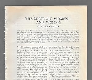 Seller image for The Militant Women - And Women for sale by Legacy Books II