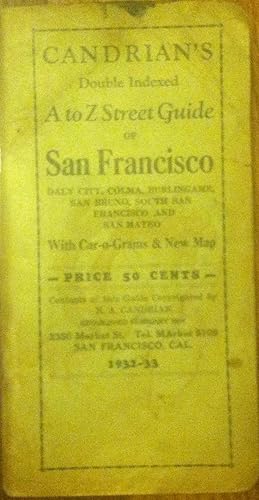 Candrian's Double Indexed A to Z Street Guide of San Fransisco