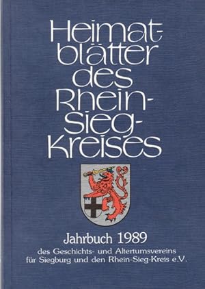 Image du vendeur pour Heimatbltter des Rhein-Sieg-Kreises. Jahrbuch 1989. mis en vente par Rheinlandia Verlag