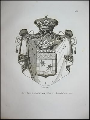 Immagine del venditore per Kupferstich-Wappen von Louis Nicolas d?Avout, duc d?Auerstaedt, prince d?Eckmhl. Le prince d'Eckmulh, Pair & Marechal de France. venduto da Antiquariat Thomas Rezek