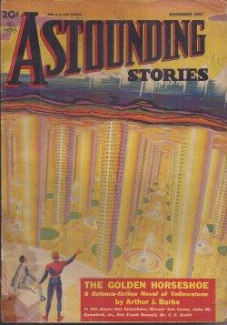 Imagen del vendedor de ASTOUNDING Stories: November, Nov. 1937 ("Galactic Patrol") a la venta por Books from the Crypt