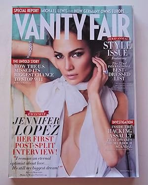 Seller image for Vanity Fair (September 2011) Magazine (Jennifer Lopez Cover Feature) for sale by Bloomsbury Books
