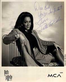 Seller image for Autographed black and white publicity photograph of chanteuse Patti LaBelle. for sale by Wittenborn Art Books
