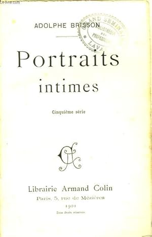 Seller image for PORTRAITS INTIMES. CINQUIEME SERIE. for sale by Le-Livre