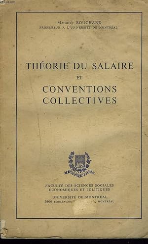 Seller image for THEORIE DU SALAIRE ET CONVENTIONS COLLECTIVES for sale by Le-Livre