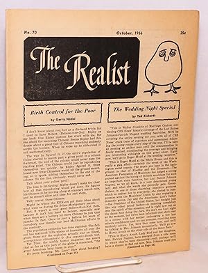 Imagen del vendedor de The realist: no. 70, October, 1966 a la venta por Bolerium Books Inc.