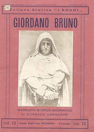 Giordano Bruno. Riassunto storico biografico.