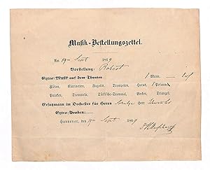 Immagine del venditore per Eigenh. ausgefllter Vordruck mit U. venduto da Eberhard Kstler Autographen&Bcher oHG