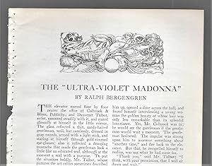 Seller image for The Ultra-Violet Madonna for sale by Legacy Books II