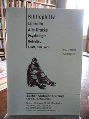 Bücher-Antiquariat Irchel Leonidas Sakellaridis. Bibliophilie - Literatur - Alte Drucke . März 20...