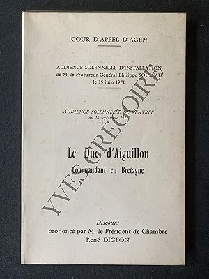 LE DUC D'AIGUILLON COMMANDANT EN BRETAGNE