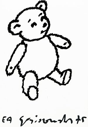 [Lithographie originale signée] : Ourson / Nounours / Teddy bear