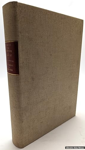 Bild des Verkufers fr Abridgments of specifications. Class 97 : philosophical instruments, including optical, nautiacl, surveying, mathematical, and meteorological instruments. Period A.D. 1855-1900 [1855-1866, 1867-1876, 1877-1883, 1884-1888, 1889-1892, 1893-1896 et 1897-1900 zum Verkauf von Librairie Alain Brieux