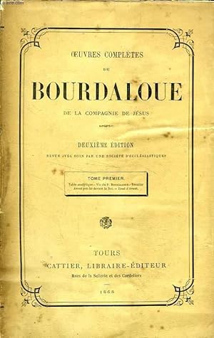 Image du vendeur pour OEUVRES COMPLETES DE BOURDALOUE, 6 TOMES mis en vente par Le-Livre