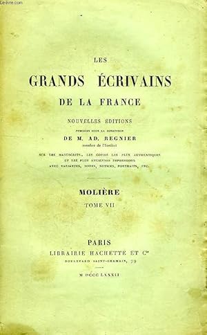 Image du vendeur pour OEUVRES DE MOLIERE, TOME VII mis en vente par Le-Livre
