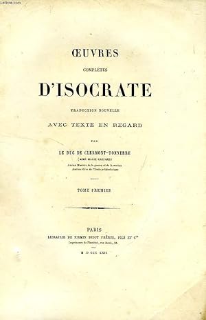 Seller image for OEUVRES COMPLETES D'ISOCRATE, 3 TOMES for sale by Le-Livre
