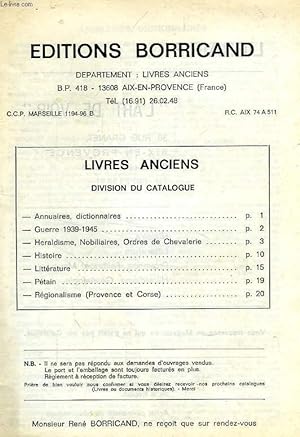 Image du vendeur pour LIVRES ANCIENS (CATALOGUE) mis en vente par Le-Livre