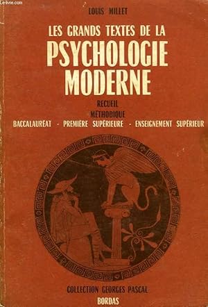 Bild des Verkufers fr LES GRANDS TEXTES DE LA PSYCHOLOGIE MODERNE zum Verkauf von Le-Livre