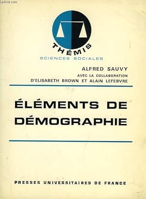 Seller image for ELEMENTS DE DEMOGRAPHIE for sale by Le-Livre