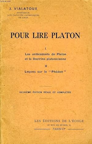 Bild des Verkufers fr POUR LIRE PLATON zum Verkauf von Le-Livre