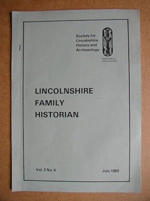 Lincolnshire Family Historian. Vol. 2, No. 4. July 1983.
