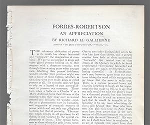 Bild des Verkufers fr Forbes-Robertson: An Appreciation zum Verkauf von Legacy Books II