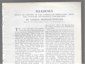 Image du vendeur pour Shadows, Being An Episode In The Career Of Rhoscomyl Rhys, Esq., Scholar, Sociologist, Law-Breaker mis en vente par Legacy Books II