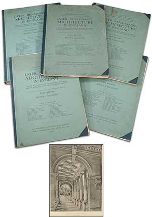 Bild des Verkufers fr Later Renaissance Architecture in England, Parts 1-4, and 6 zum Verkauf von Between the Covers-Rare Books, Inc. ABAA