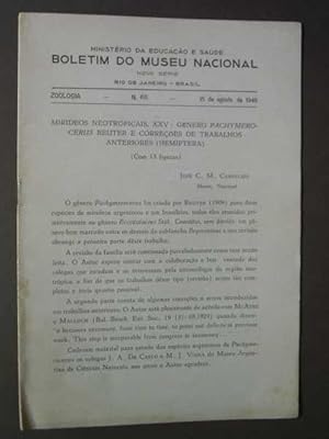 Seller image for Mirideos Neotropicais, XXV: Genero Pachymerocerus Reuter e Correcoes de Trabalhos Anteriores (Hemiptera) for sale by Bookworks [MWABA, IOBA]