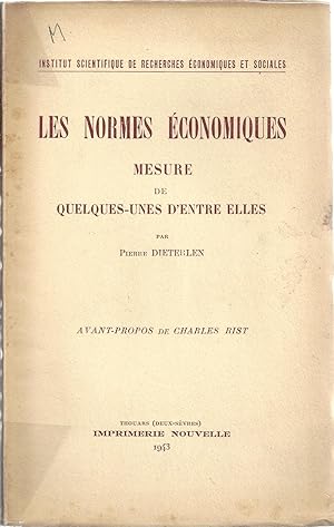 Les normes économiques. Mesure de quelques-unes d'entre elles