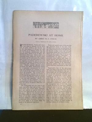 Seller image for Paderewski At Home for sale by Legacy Books II