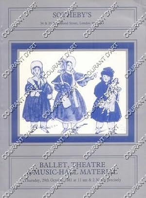 THEATRE, BALLET & MUSIC-HALL MATERIAL. INCLUDING COSTUM DESIGN BY LEON BAKST. PORTRAIT OF SARAH B...