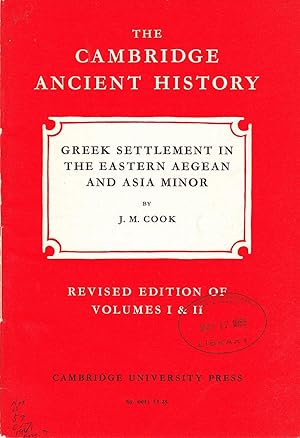 The Cambridge Ancient History: Greek Settlement in Eastern Aegean and Asia Minor.