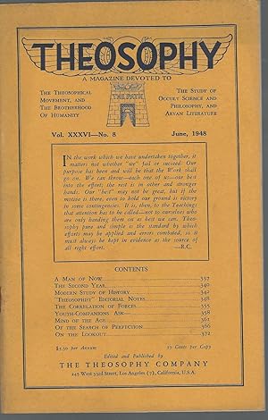 Immagine del venditore per Theosophy: A Magazine Devoted to the Theosophical Movement.Vol. XXXVI, No. 8: June, 1948 venduto da Dorley House Books, Inc.