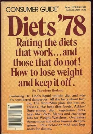 Imagen del vendedor de DIETS '78 Rating the Diets That Work and Those Do Not. a la venta por Gibson's Books