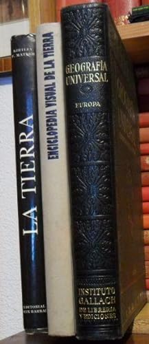 Image du vendeur pour GEOGRAFA UNIVERSAL Europa Tomo II + Enciclopedia visual de la Tierra + La Tierra (3 libros) mis en vente par Libros Dickens