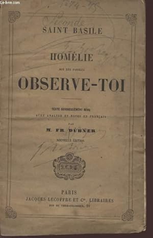 Seller image for HOMELIE - VOLUME II - SUR LES PAROLES OBSERVE-TOI. for sale by Le-Livre