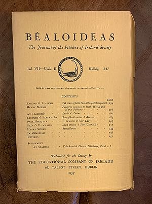 Bealoideas Iml.VII-Uimh II Nodlaig 1937' A Miracle of our Lady' Henry Morris "Features common to ...