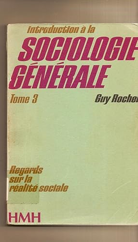 Imagen del vendedor de Introduction A La Sociologie Generale, Tome 2, Tome 3 a la venta por BYTOWN BOOKERY