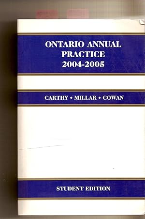 Seller image for Ontario Annual Practice 2004-2005 Student Edition CD included for sale by BYTOWN BOOKERY