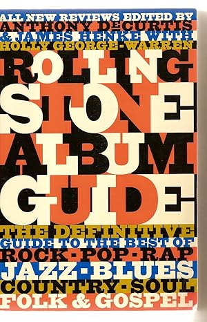 Seller image for Rolling Stone Album Guide Completely New Reviews: Every Essential Album, Every Essential Artist for sale by BYTOWN BOOKERY