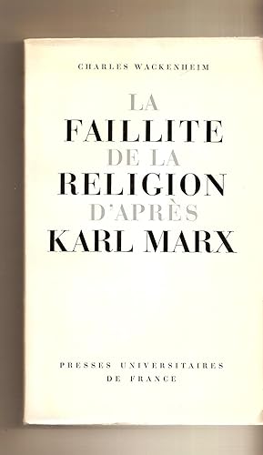 La Faillite De La Religion D'apres Karl Marx