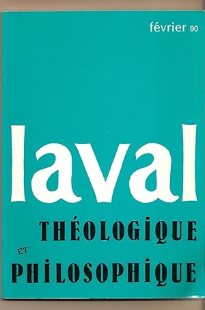 Image du vendeur pour Laval Theologique Et Philosophique Volume 46, No. 1, Fevrier 1990 mis en vente par BYTOWN BOOKERY