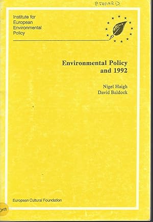 Immagine del venditore per Environmental Policy And 1992 venduto da BYTOWN BOOKERY