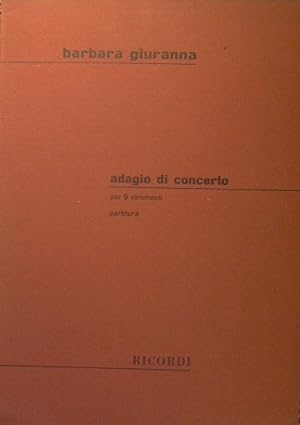 Bild des Verkufers fr Adagio di concerto zum Verkauf von Antica Libreria Srl